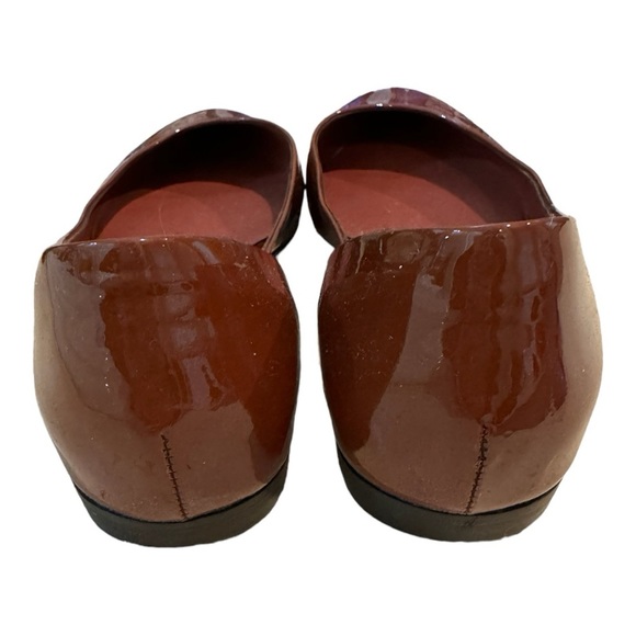 Bottega Veneta Brown Patent Leather D'orsay Ballet Flats - Picture 3 of 7